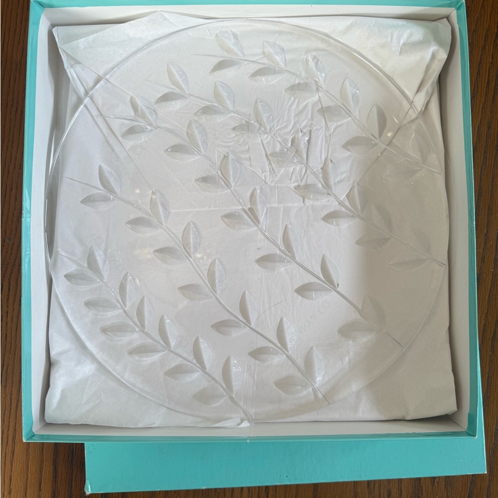Tiffany & Co. Clear Glass Art Plate